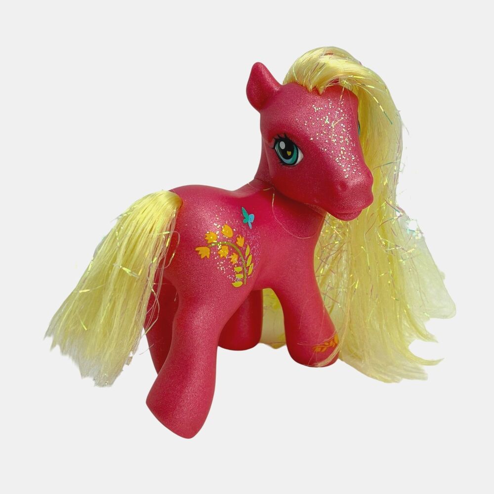 VTG G3 My Little Pony Forsythia Pink Yellow Hasbro 2004 Friendship Ball - FLAW